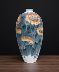 "Sunflower" Narrow-Neck Vase