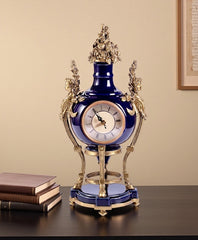 Sapphire Blue" Round Base Clock