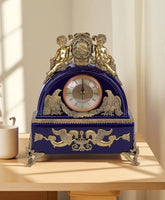 Sapphire Blue Mantel Clock Ornament
