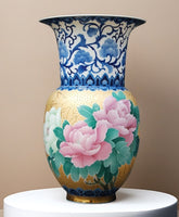 "Blooming Prosperity" Underglaze Polychrome Vase