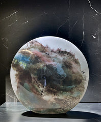 "Blue-Green Landscape" Ceramic Decoration