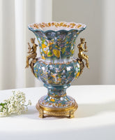 Parrot Famille Rose Angel Grand Vase