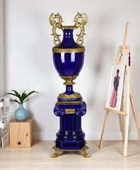 Sapphire Blue Royal Decorative Vase