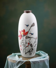 Underglaze Five-Colors Porcelain "Lotus" Vase