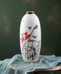 Underglaze Five-Colors Porcelain "Lotus" Vase