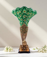 Grand Peacock Flower Vase