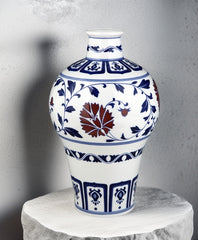 Blue-and-White Doucai Meiping Vase