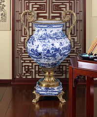 Blue & White Floor Vase
