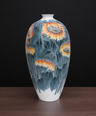 "Sunflower" Narrow-Neck Vase