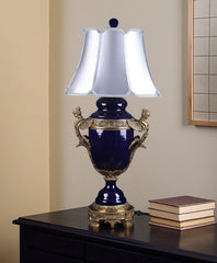 Sapphire Blue Palace-Style Collectible Table Lamp