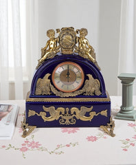 Sapphire Blue Mantel Clock Ornament
