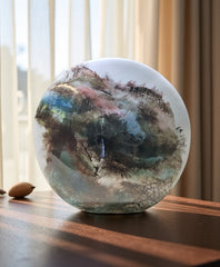 "Blue-Green Landscape" Ceramic Decoration