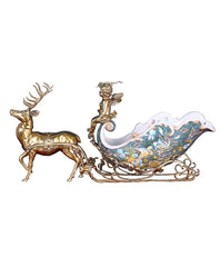 Deer-Drawn Sleigh Wine Rack