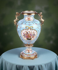 Noble Blue European-style Decorative Vase