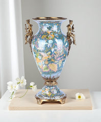 Parrot Famille Rose Angel Decorative Vase