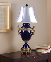 Sapphire Blue Palace-Style Collectible Table Lamp