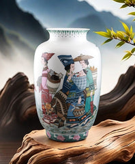 "Miao Ethnic Charm" Underglaze Five-Color Porcelain Vase