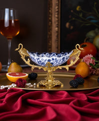 Blue & White Large Fruit Bowl