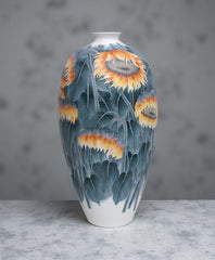 "Sunflower" Narrow-Neck Vase
