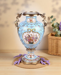 Noble Blue European-style Decorative Vase