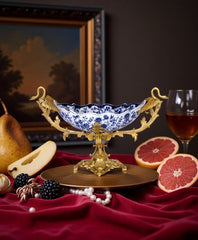 Blue & White Large Fruit Bowl