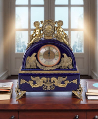 Sapphire Blue Mantel Clock Ornament