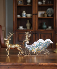 Deer-Drawn Sleigh Wine Rack