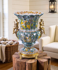 Parrot Famille Rose Angel Grand Vase