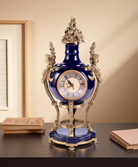 Sapphire Blue" Round Base Clock