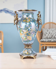 Parrot Famille Rose Angel Decorative Vase