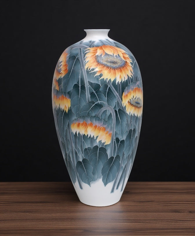 "Sunflower" Narrow-Neck Vase