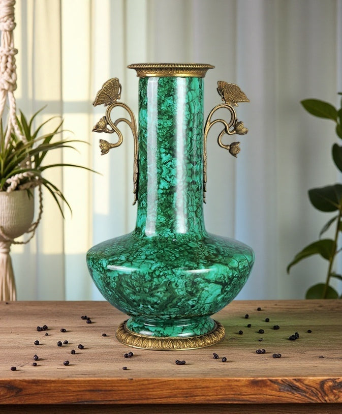 Malachite Green Decorative Vase