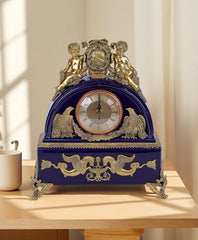 Sapphire Blue Mantel Clock Ornament