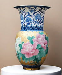 "Blooming Prosperity" Underglaze Polychrome Vase