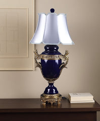 Sapphire Blue Palace-Style Collectible Table Lamp