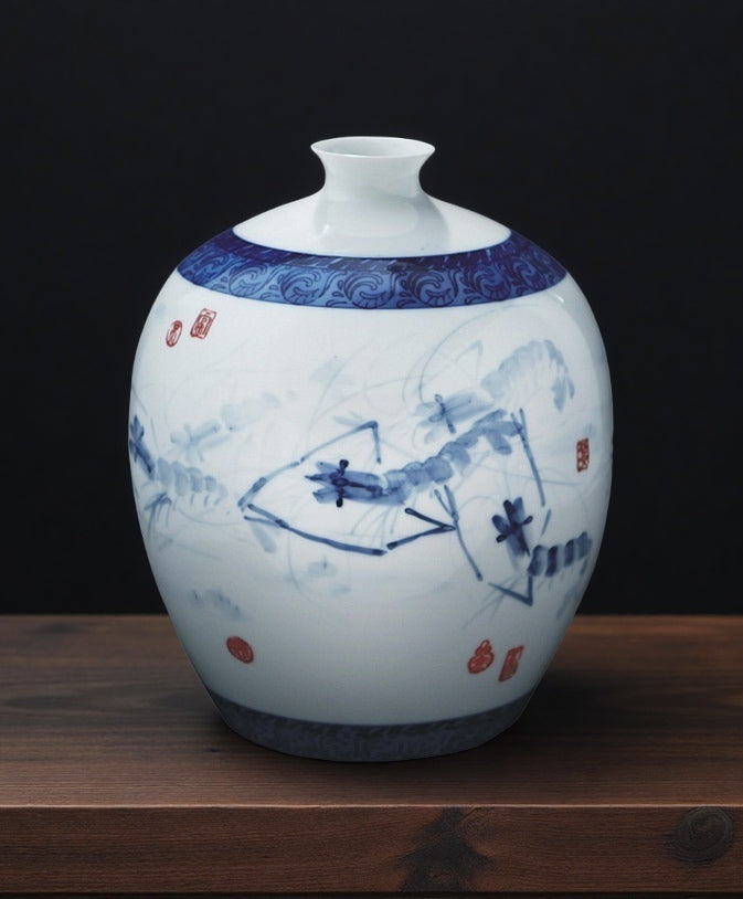 "Shrimp Delight" Small-Mouth Vase