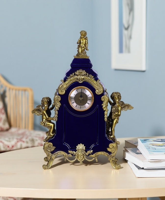 Sapphire Blue Angel Mantel Clock