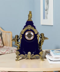 Sapphire Blue Angel Mantel Clock