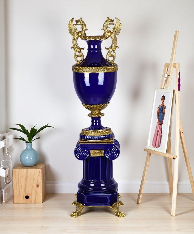 Sapphire Blue Royal Decorative Vase