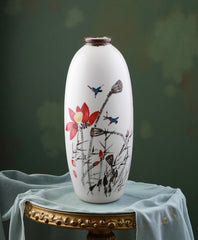 Underglaze Five-Colors Porcelain "Lotus" Vase