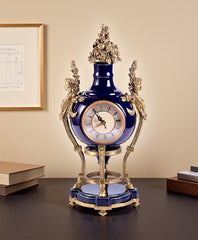 Sapphire Blue" Round Base Clock