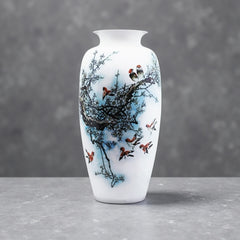"Plum Blossoms and Sparrows" Vase