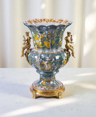 Parrot Famille Rose Angel Grand Vase