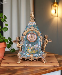 Pink Angel Mantel Clock