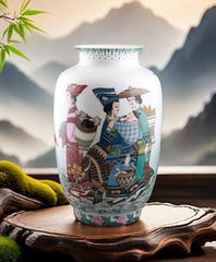 "Miao Ethnic Charm" Underglaze Five-Color Porcelain Vase