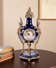 Sapphire Blue" Round Base Clock