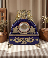 Sapphire Blue Mantel Clock Ornament