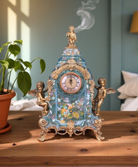 Pink Angel Mantel Clock