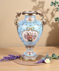 Noble Blue European-style Decorative Vase