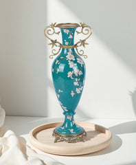 Magnolia Elegance Palace-Style Collectible Vase